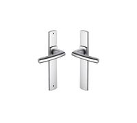 Vachette Set de Poignée de Porte sur Plaque SCULT - Version Sans Trou pour Porte de Cuisine et Salon - Entraxe 195 mm - Matériau Zamak Résistant - Garantie 10 Ans - Finition Chrome Velours