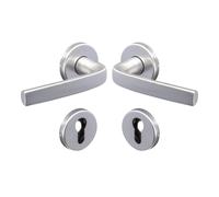 Poignées sur rosaces rondes clé I - aluminium argent - Logio VACHETTE