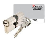 Vachette VOLT Cylindre de Serrure Débrayable 30x40 mm pour Porte Entrée, 6 Goupilles, 4 Clés Incopiables G