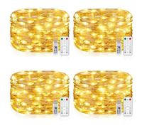 Vacoulery Guirlande Lumineuse, 10M 100 LED USB Fairy Lights 8 Modes Minuteur Etanche Lumière avec Télécommande pour Chambre Mariage Soirée Jardin