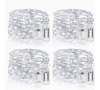 Vacoulery Guirlande Lumineuse 5M, 4 Packs Girlande de Lumière 50LED Étanche Guirlandes Lumineuses Piles Mini Led Intérieur avec Minuteur & 8 Modes Décoration pour Chambre, Mariage, Fête Soirée Jardin