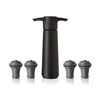 Vacu Vin 0981454-AMS Pompe en plastique avec 3 bouchons Noir