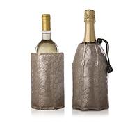 Vacu Vin 3887560 Rapid Ice Refroidisseur pour bouteille de vin et champagne Argenté Décor Platinum