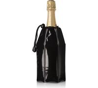 Vacu Vin Aktiv Champagnerkühler Motiv Schwarz, refroidisseur de bouteille, manteau de refroidissement, manchette de refroidissement, plastique, gel de refroidissement, noir, 38856606