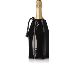 Vacu Vin Aktiv Champagnerkühler Motiv Schwarz, refroidisseur de bouteille, manteau de refroidissement, manchette de refroidissement, plastique, gel de refroidissement, noir, 38856606
