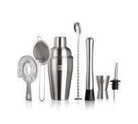 Coffret Cocktail 7 pièces en inox - VACUVIN - Mélangeur, Doseur, Pilon, Passoire, Tamis, Verseur, Cuillère