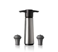 Vacu Vin Pompe à Vin Acier INOX avec 2 Bouchon - Pompe Manuelle Premium - Préserve Le Vin Rouge ou Blanc - Design Durable et Élégant - Jusqu’à 10 Jours de Fraîcheur