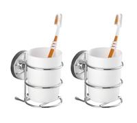 Vacuum-Loc® Porte Gobelet Brosse à dent Mural sans perçage, Milazzo, Lot de 2