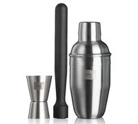 VACUVIN Coffret cocktail inox 3 pièces pilon-doseur-shaker