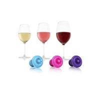 Vacuvin Lot de 3 bouchons colorés pour pompe à vin