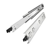 VADANIA Glissière de tiroir robuste de 300 mm avec serrure #D51, capacité de charge jusqu'à 68 kg, extension complète à 3 volets, roulement à billes, montage latéral, 1 paire