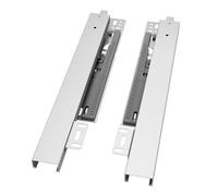 VADANIA Glissière de tiroir sous plan de 450 mm, push-to-open, capacité de charge 40 kg, extension totale triple, guidages de tiroirs invisibles 450 mm, 1 paire