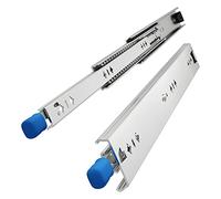 VADANIA Glissières de tiroir robuste de 1200 mm avec serrure #D53, largeur de 53 mm, capacité de charge jusqu'à 70 kg, extension complète à 3 volets, montage latéral, 1 paire