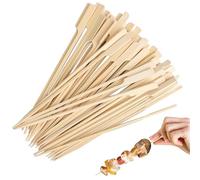 VAEIORP 50 pcs Brochettes en Bambou pour Barbecue Piques Brochettes Fingerfood en Bambou Bâtons pour Grillade Fêtes Cocktail Fruit pour L'artisanat