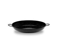 Vaello la Valencienne Cocotte en Acier émaillé avec poignée, Noir, 30 cm