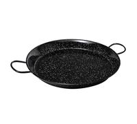 VAELLO - Plat à Paella en Métal Émaillé - Plat de Cuisson Résistant - Accessoire Cuisine Extérieure Facile à Nettoyer - Poêle à Paella à 2 Poignées, Ø 36 cm