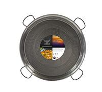 VAELLO - Plat à Paella en Métal - Plat de Cuisson Résistant - Accessoire de Cuisine Extérieure Facile à Nettoyer - Poêle à Paella à 4 Poignées - Ø 80 cm