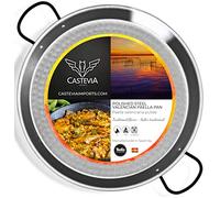 VAELLO - Plat à Paella en Métal - Plat de Cuisson Résistant - Accessoire de Cuisine Extérieure Facile à Nettoyer - Poêle à Paella à 2 Poignées - Ø 50 cm