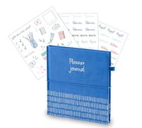 Vaessen Creative Agenda Semainier et Mensuel avec Stickers-192 Pages et 3 Feuilles Autocollants-Bullet Journal Pré Rempli et Non Daté-Planner, Papeterie et Scrapbooking, Divers