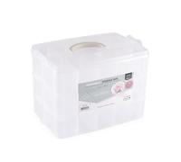 Vaessen Creative Boîte de Rangement Plastique 25 x 16 x 18,5 cm - avec 30 Compartiments Modulable - Caisse avec Couvercle pour Couture, Accessoires Diamond Painting et Scrapbooking