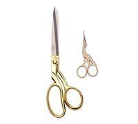 Vaessen Creative Ciseaux de Couture 2pcs - Broderie & Tissu - de 8,9 cm et 21,6 cm - Doré & pour Droitiers - Loisirs Créatifs de Textile