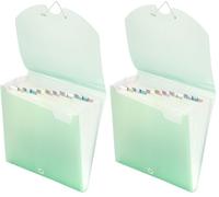 Vaessen Creative Classeur de Rangement Extensible pour Documents - 32 x 32 x 3,5 cm - avec 12 Compartiments pour 100 Feuilles de 30,5 x 30,5 cm - Trieur Organisateur Accordéon pour Papeterie et Papier