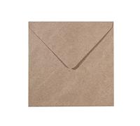 Vaessen Creative Florence Enveloppes, Carré Grand, Marron Kraft, pour Cartes, Ensemble de 25, Cartes Assorties Disponibles