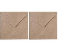 Vaessen Creative Florence Enveloppes, Carré Grand, Marron Kraft, pour Cartes, Ensemble de 5, Cartes Assorties Disponibles (Lot de 2)