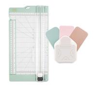 Vaessen Creative Massicot avec Plaque de Rainurage 15,2 x 30,5 cm et Perforatrice Coin 3-en-1 de 4-7-10 mm - Coupe-Papier et Arrondisseur d'Angle pour Papier Scrapbooking, Cartes, Bricolage et DIY
