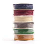 Vaessen Creative Organza Lint 6 Fils 3 mm x 2 m Kerst, Couleurs mélangées, 3mmx2m