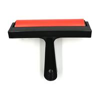 Vaessen Creative, Outils de linogravure en vinyle, travaux manuels, rouleau de brayer en caoutchouc souple pour peinture, estampage et impression, 1 pièce, 15 cm de large, noir/rouge, taille unique