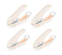 Vaessen Creative Perforatrices à Poignée Lot de 4 Pièces - Rond, Étoile, Carré et Cœur de 6,4 x 6,4 mm - Perforateurs pour Loisirs Créatifs, Scrapbooking, Cartes et DIY