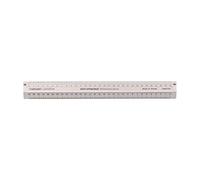 Vaessen Creative Règle en métal en aluminium 30 cm avec protection des doigts, pour mesurer en toute sécurité, couper différents matériaux et bricoler avec du papier
