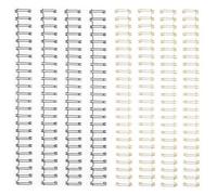 Vaessen Creative Reliure Spirale Métallique 2:1 Noir & Or - 16 mm | 8 pièces, Pour la relieuse Bind Easy, Pour relier dossier, document, albums & journaux