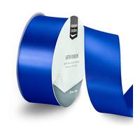 Vaessen Creative Ruban Satin Bleu Vif - 20 m x 38 mm - Bolduc pour Cadeau, Emballage et Bouquet Mariage