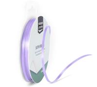 Vaessen Creative Ruban Satin - Violet - 100 m x 3 mm - Bolduc - Lavande - Biais de Couture - pour Cadeau, Emballage, Bouquet Mariage, Cheveux et Ballon