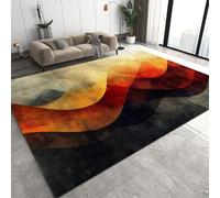 Vague Tapis 50 x 80 cm Vintage Abstrait Antidérapant Lavable Tapis de Sol Doux Facile d’Entretien Petit Rug de Chevet pour Chambre Entrée Q-35