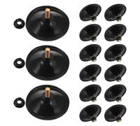 Vaguelly 15 Pièces Crochet à Ventouse Noir M6 en Pvc Métal | Montage Facile, Tige Filetée M6, Usage Maison Moderne, pour Cadres Photo et Ustensiles Cuisine