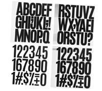 Vaguelly 24 Feuilles Autocollants Vinyle Lettres et Chiffres de Stickers Décoratifs pour Boîte Aux Lettres Véhicules Bricolage Faciles à Utiliser Adhésifs Robustes