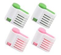 Vaguelly 4 Pièces Guide de Découpe Gâteau, Trancheuse Réglable à 5 Niveaux | Plastique PP, Guides Ajustables, Coupe Régulière et Plus Sûre pour Toasts, Pains Sandwichs, Gâteaux Étagés, la Cuisine