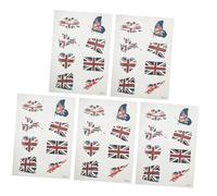 Vaguelly 5 Ensembles Tatouages Temporaires De Football Fins Faux Tatouages Autocollants Pratiques Pour Visage