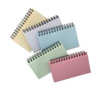 Vaguelly 5 Pièces Petit Carnet Détachable à Spirale, Papier Plastique | Bloc-notes Multi-usage, Format Compact à Emporter, Indexation Simple, pour Écrire et Organiser au Quotidien