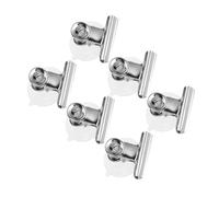 Vaguelly 6 Pièces Pince Ventouse en Acier Inoxydable et Pvc, Support de Panneau à Ventouse Rond pour Suspendre les Accessoires de Maison, Facile à Coller et Réutilisable sans Outil