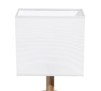 Vaguelly Abat-jour Rectangulaire et Protection la Poussière en Tissu Blanc Cadre en Métal, Lumière Douce pour Lampe de Table pour Salon et Maison