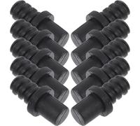 Vaguelly Adaptateur Wc en Plastique Noir pour Brosse de Toilette, Connecteur de Remplacement Polyvalent, 10 Pièces, pour Nettoyage de Salle de Bain