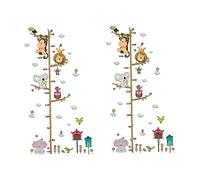 Vaguelly Autocollant Mural Amovible Pour Chambre Denfant Motif Zoo 2 Pièces