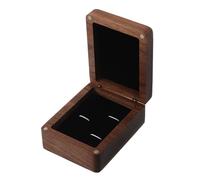 Vaguelly Boîte de Rangement Noyer Noir pour Boutons de Manchette et Pinces à Cravate Coffret Portable Élégant pour Hommes Organisateur Raffiné pour Voyage et Usage Professionnel
