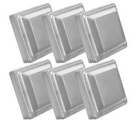 Vaguelly Capuchons de Poteau en Fer Argenté 6pcs pour Palissade Extérieur, Couverture de Clôture Robuste Installation Facile et Design Élégant