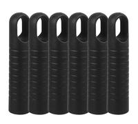 Vaguelly Capuchons de Tête de Balai en PP Noir Lot de 6 avec Prise Antidérapante pour Usage Intérieur et Accessoires de Balais