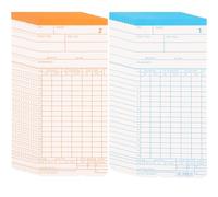 Vaguelly Cartes de Pointage Enregistrement des Heures D'entrée et Sortie en Papier Design Robuste pour Employés Adaptées Bureau et Entrepôt